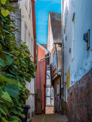 Marburg Oberstadt, alte Häuser enge Gassen, Fachwerk