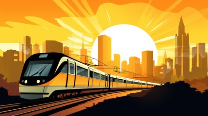 Naklejka premium Moving train 