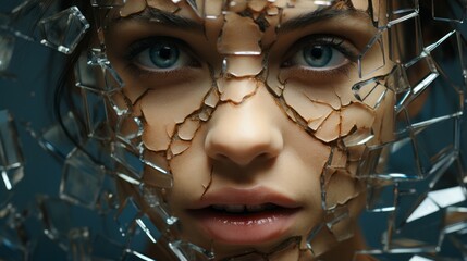 A mask of fractured porcelain hides the truth behind her face, a wild and fluid journey of emotion and cracked beauty
