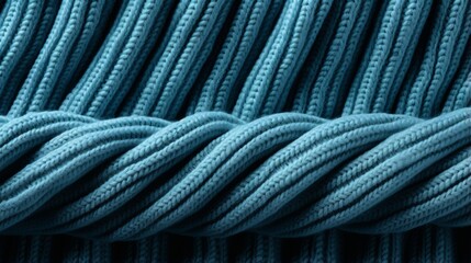 A rugged, textured rope of deep blue threads weaves a sense of adventure and freedom in the great outdoors