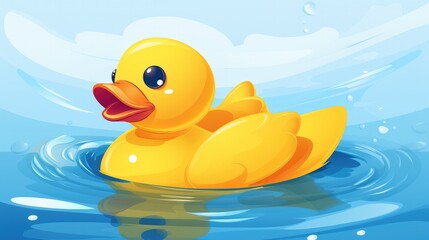 Rubber duck swimming