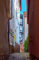 Fototapeta na wymiar Altstadt Marburg Oberstadt, Fachwerk, Fenster