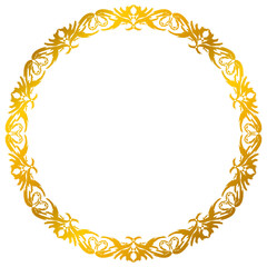 Golden circle border frame