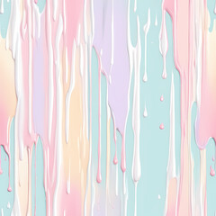 Dripping paint, pastel color, pastel image of paint slowly trickling down a surface. The colors are soft and muted, reminiscent of pastel shades.