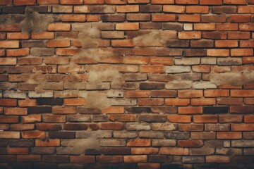 Aged Old brick wall. Grunge stone interior. Generate Ai