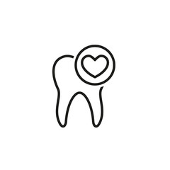 A human tooth with a heart.
