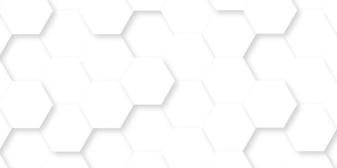 Abstract background with hexagon, modern abstract vector polygonal pattern. Futuristic abstract honeycomb technology white background. Luxury white hexagon pattern. - obrazy, fototapety, plakaty