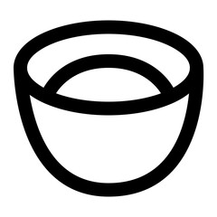 bowl line icon