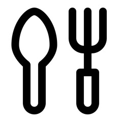 cutlery line icon