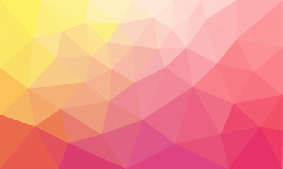 Obraz premium Red Yellow Smooth colors Background with triangle square geometric pattern.bright poly abstract background texture.