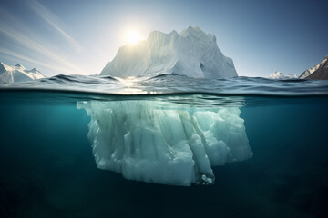 iceberg in polar regions, Generative AI - obrazy, fototapety, plakaty