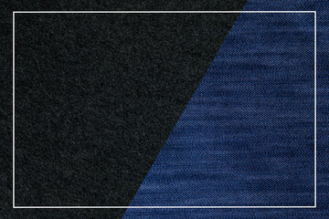 白いフレームに黒と青が斜めに配置された背景素材
