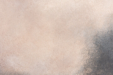 Beige and gray texture background, abstract backdrop for design, top view, copy space