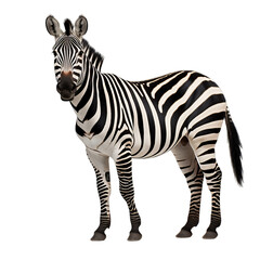 Fototapeta na wymiar zebra isolated on transparent background PNG
