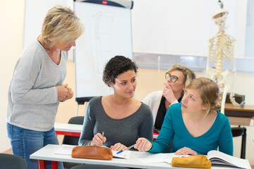 group of students on anatomy lesson
