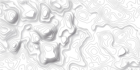 Obraz premium Abstract pattern with lines. Abstract sea map geographic contour map and topographic contours map background. Abstract white pattern topography vector background. Topographic line map background.
