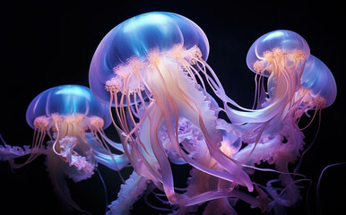 abstract jelly fish in water