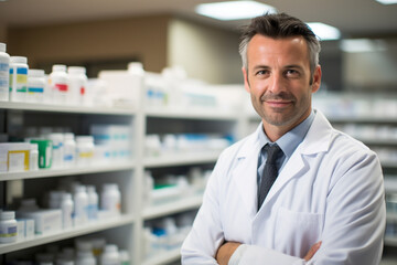 Fototapeta premium pharmacist in pharmacy