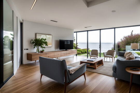 modern living room. generative AI