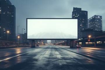 Fototapeta na wymiar Mock up Corporate branding billboard. isolate background. Generative AI
