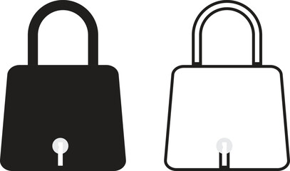 Security Lock icon collection. Locked and unlocked lock collection. Vector illustration.