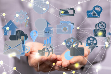 Cloud storage and Computing concept.