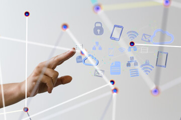 Abstract Futuristic infographic with Visual data complexity