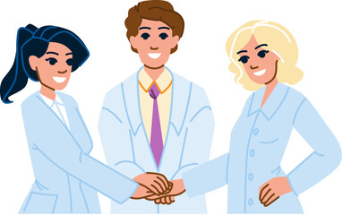 Fototapeta premium healthcare medical team collaboration vector. nurse staff, work professional, group health healthcare medical team collaboration character. people flat cartoon illustration