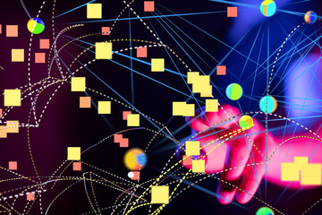 Digital Network and data concept