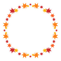 단풍잎 원형리스