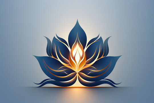 Generative AI picture of beautiful lotus gracefully poised on dark backdrop