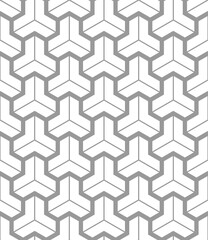 Vector seamless texture. Modern geometric background with hexagonal tiles.