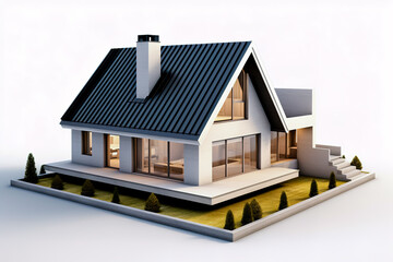 3d view of house model.