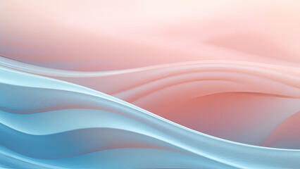 Beautiful abstract pink and blue waves background, generative ai