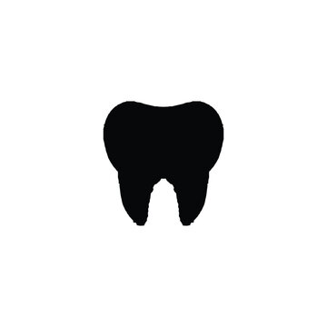 Dent icon. Simple style dental implant poster background symbol. Dent brand logo design element. Dent t-shirt printing. Vector for sticker.