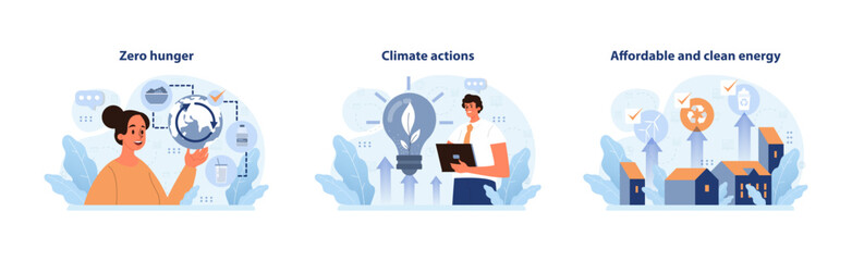 SDG or sustainable development goals set. Global target for better