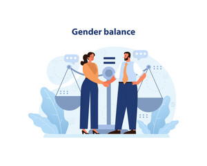 SDG or sustainable development goal. Gender balance and equality.