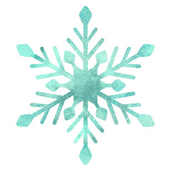 Turquoise Glitter Snowflake 3