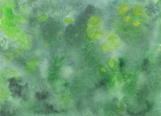 Watercolor background on wet paper, Abstract brush drawing.