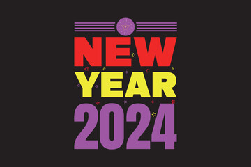 new year t-shirt design templet