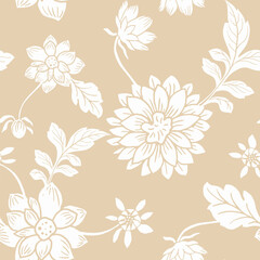 Vector collection of dahlias. Hand drawn vector illustration of flowers on half white background. For decoration invitations, tattoo, greeting cards and another print.