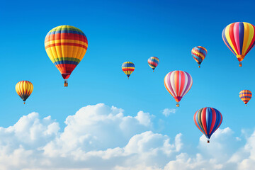 Naklejka premium Ascending with Hot Air Elegance