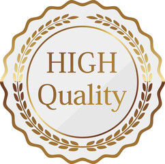 高級感のある高品質エンブレム　ホワイト＆ゴールド