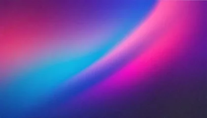 Deurstickers Neon colors flow, grainy texture effect, purple pink blue color gradient background blurred futuristic banner design © Jean