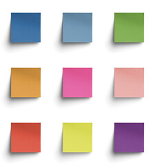 Sticky Notes, set blank paper note