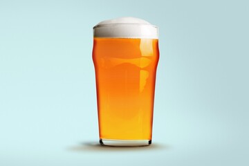 Glass of light lager cold beer on the desk