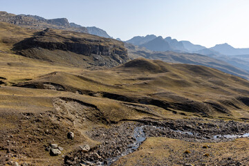 Peaceful morning in the scenic Tunari National Park near Cochabamba, Bolivia - Traveling and exploring South America