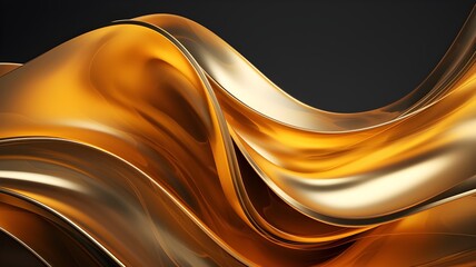 Obraz premium abstract glistening golden solid form