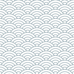 Grey Japanese wave pattern background. Japanese seamless pattern vector. Waves background illustration. for clothing, wrapping paper, backdrop, background, gift card.