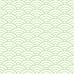 Light green Japanese wave pattern background. Japanese seamless pattern vector. Waves background illustration. for clothing, wrapping paper, backdrop, background, gift card.